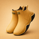 Women's waterproof pull-on ankle boots with lug soles