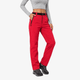 Women's full-length hiking pants with belt, zip pockets and straight legs