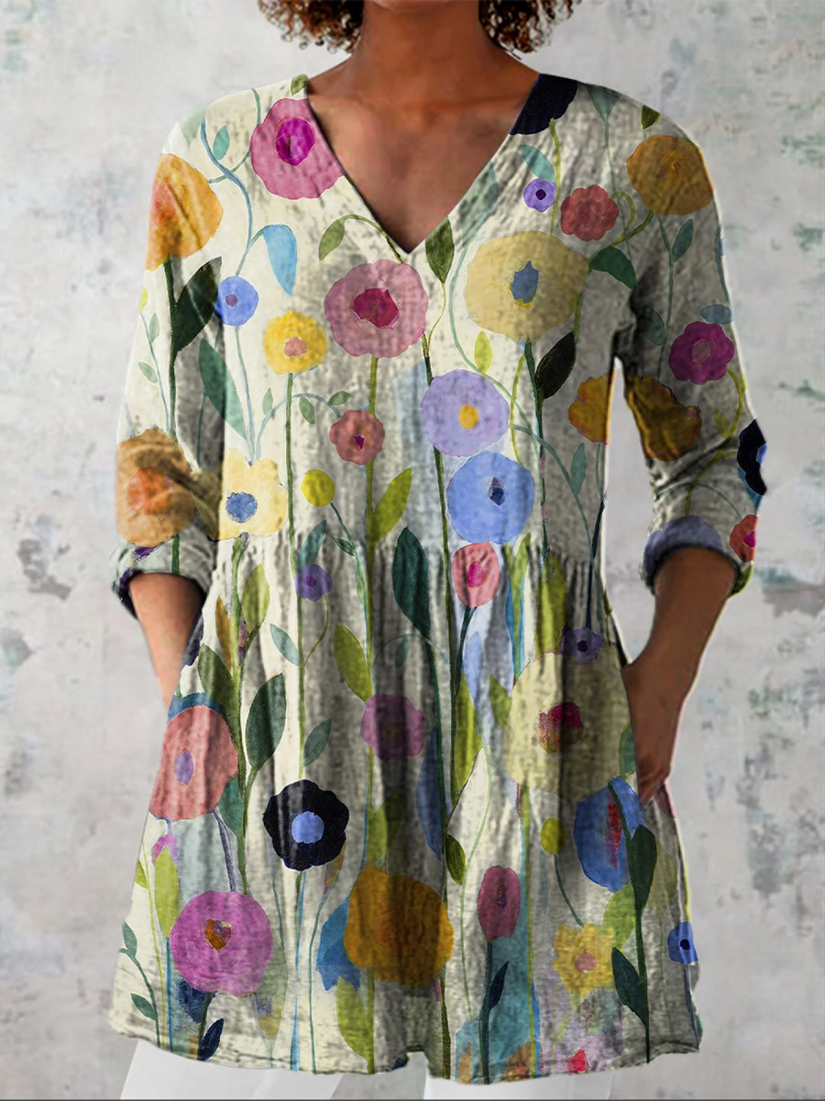 Wren - Flowy V-Neck Blouse