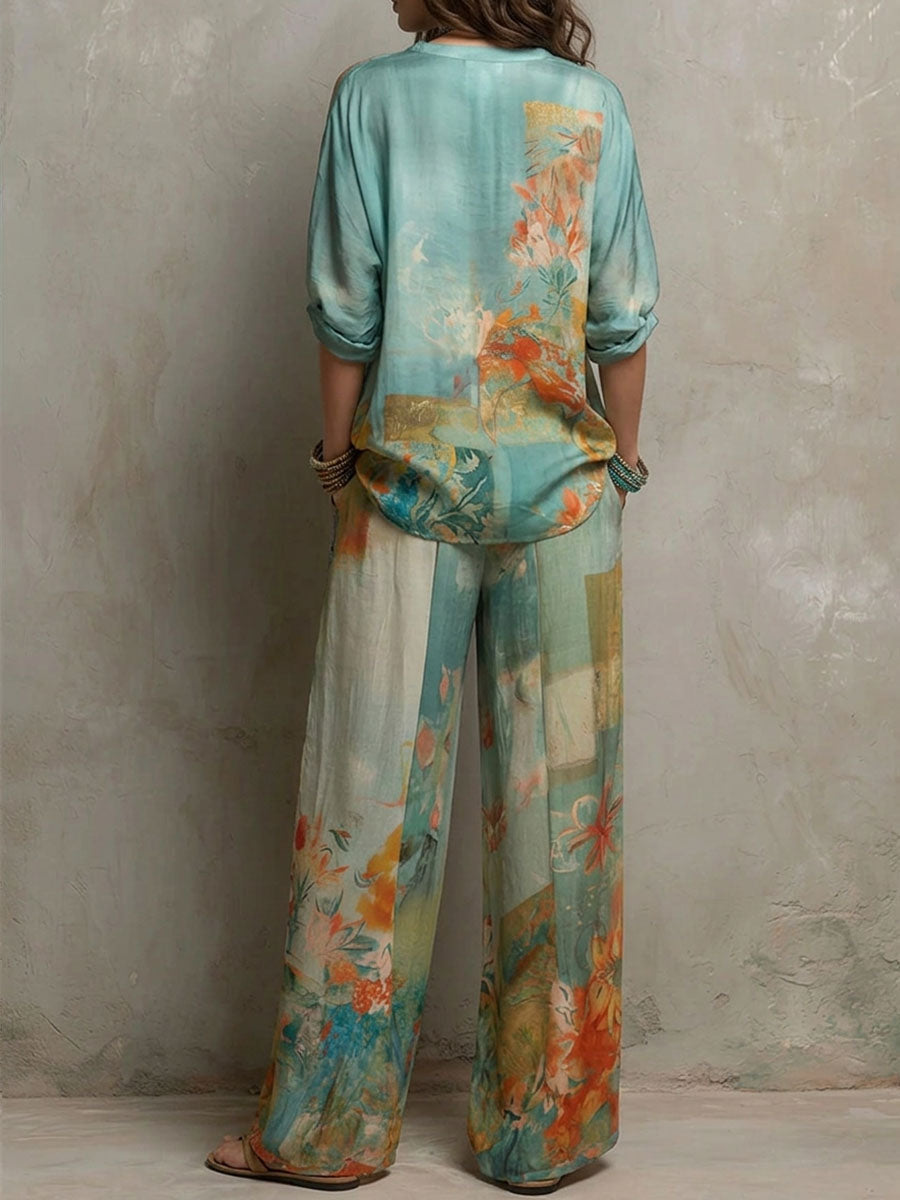Yara - Floral Wide-Leg Set