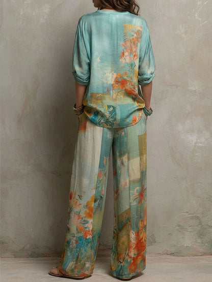 Yara - Floral Wide-Leg Set