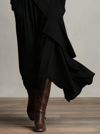 Yara - Asymmetrical Turtleneck Dress