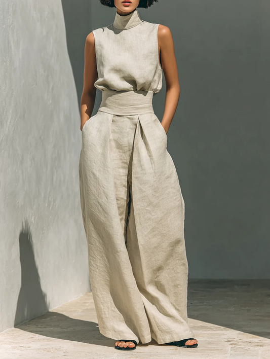 Zarae - Sleeveless Wide-Leg Co-Ord