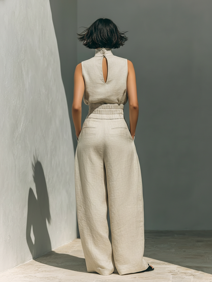 Zarae - Sleeveless Wide-Leg Co-Ord