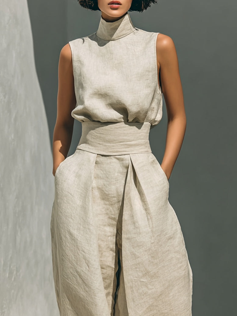 Zarae - Sleeveless Wide-Leg Co-Ord