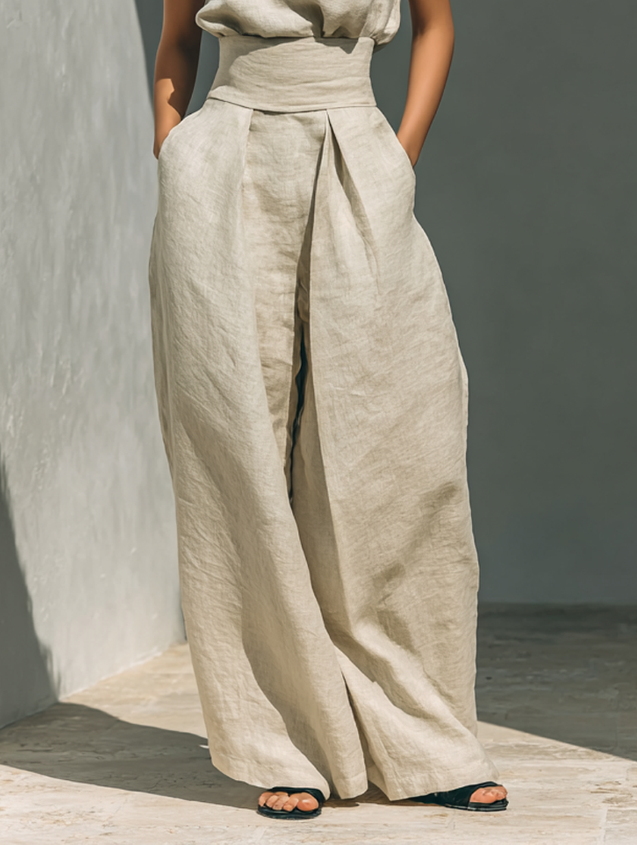 Zarae - Sleeveless Wide-Leg Co-Ord