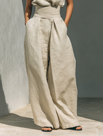 Zarae - Sleeveless Wide-Leg Co-Ord